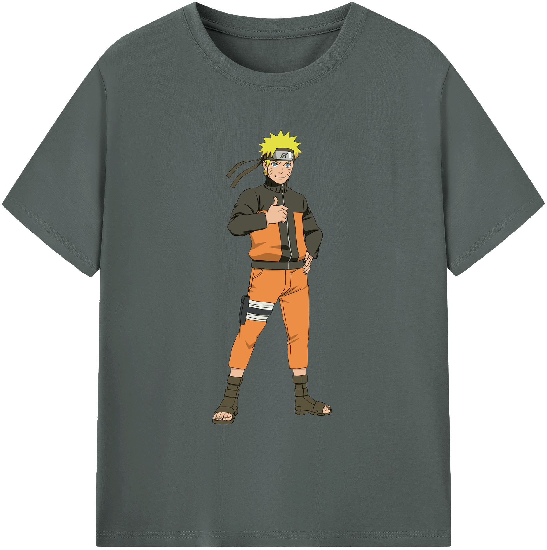 （画像用） NARUTO -ナルト- うずまき ナルト Uzumaki Naruto 綿100％ メンズ半袖Tシャツ｜肌触りやわらか＆通気性